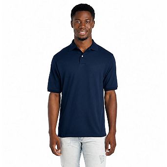 Men's Two-Button Closure Short-Sleeve Polo Shirt