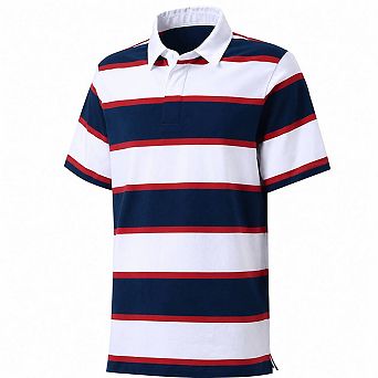 Men's Striped Cotton Polo Shirt