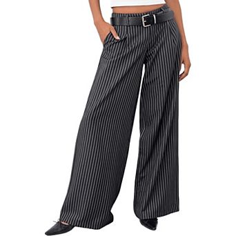 Women Wide Leg Suit Pants Business Casual High Waisted Trousers