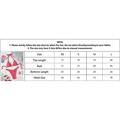 Women's Polka Dot Triangle Bikini Set Halter Top and High-Cut Bottom 2-Piece Swimsuit