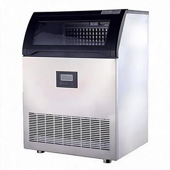 Self-Cleaning Commercial Ice Machine, Adjustable Ice Thickness Maker for Hotel Bar Restaurant
