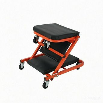 Heavy Duty Under Car Creeper Chair, Padded Rolling Seat 330lbs Capacity Auto Maintenance Tool