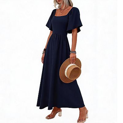 kohl's maxi dresses with sleeves Womens Maxi Casual Long Sleeve Dresses, Clothing