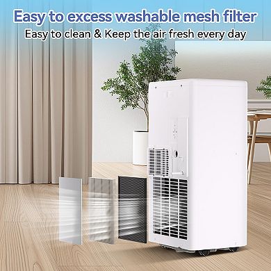 10000 BTU Portable Air Conditioner, 3-in-1 Cools, Quiet AC with Fan & Dehumidifier, LED Display