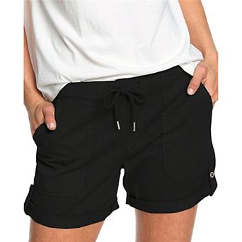 Women's Drawstring Waist Rolled Cuff Casual Shorts Summer Elegant Fashion Boho Pants With Pockets