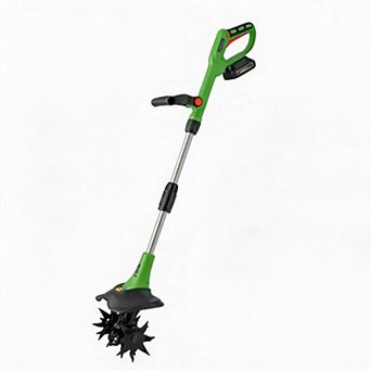 Battery-powered Electric Tiller for Gardening  Mini Rototiller Cultivator with 2×2.0Ah Batteries