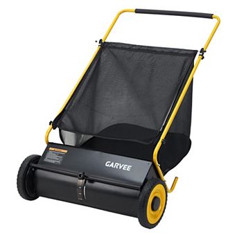 26 Inch Wide Manual Leaf Collector Push Lawn Sweeper with Non Woven Fabric Collection Bag