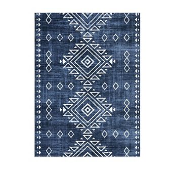 Fashionwu Diamond Pattern Rugs Non Slip Washable Soft Carpet Geometric Mat For Living Room