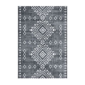 Fashionwu Diamond Pattern Rugs Non Slip Washable Soft Carpet Geometric Mat For Living Room