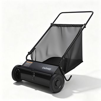 Heavy Duty 26 Inch Push Lawn Sweeper Walk-Behind Leaf & Grass Collector