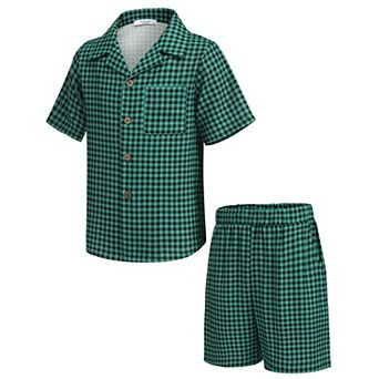 Arshiner Boys Hawaiian Shorts Set Shirts And Shorts Summer Beach Vacation Outfits