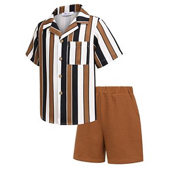 Arshiner Boys Hawaiian Shorts Set Shirts And Shorts Summer Beach Vacation Outfits