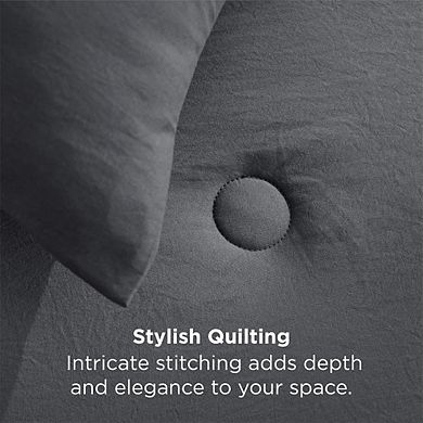 Quilted Down Alternative Comforter Set, Soft Prewashed All-Season Bedding
