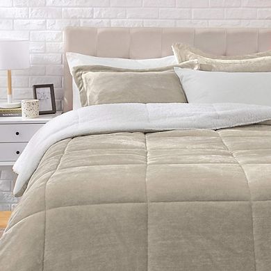 King Comforter Set Microfiber Lightweight Duvet Cover Zipper Closure 3-Piece