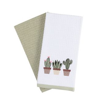 Cotton Kitchen Towel Set of 2 Soft, Absorbent Dish Towels for Cooking, Drying & Cleaning