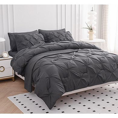 7-Piece Queen Comforter Set Ultra-Soft Microfiber All-Season Bedding Sheets Pillow Shams