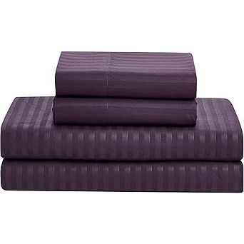 8 pc Bed in a Bag Set with Bed Skirt Microfiber Sheets Pillow Shams Bedding