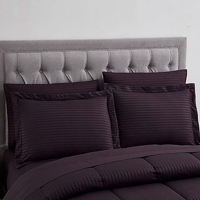 8-Piece Bed in a Bag Set with Bed Skirt Microfiber Sheets Pillow Shams Bedding