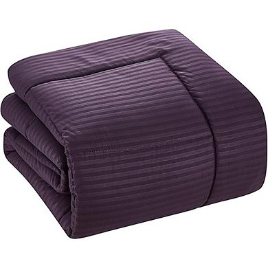 8-Piece Bed in a Bag Set with Bed Skirt Microfiber Sheets Pillow Shams Bedding
