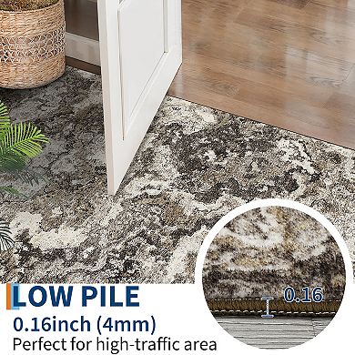 lxt-Abstract Area Rug Washable Area Rug Modern Area Rug Abstract Carpet Living Room Office