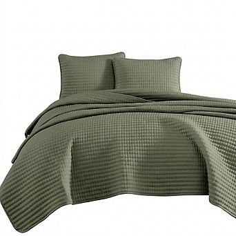 Queen Quilt Set Lightweight Soft All-Season Coverlet Bedding 3 pc