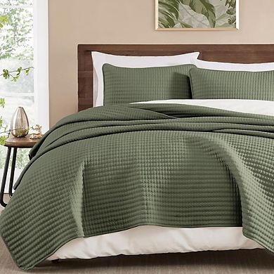 Queen Quilt Set Lightweight Soft All-Season Coverlet Bedding 3-Piece