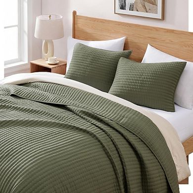 Queen Quilt Set Lightweight Soft All-Season Coverlet Bedding 3-Piece
