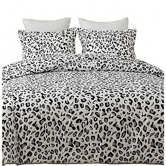 Leopard Print Comforter Set, Ultra Soft Microfiber, All-Season 3 pc