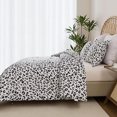 Leopard Print Comforter Set, Ultra Soft Microfiber, All-Season 3-Piece
