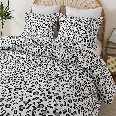 Leopard Print Comforter Set, Ultra Soft Microfiber, All-Season 3-Piece