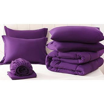 7 pc Comforter Set with Sheets Down Alternative All-Season