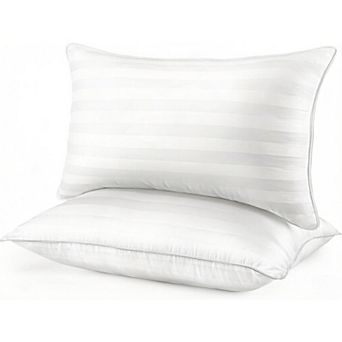 Queen Size Bed Pillows Set of 2 - Premium Down Alternative Breathable Pillows for Side