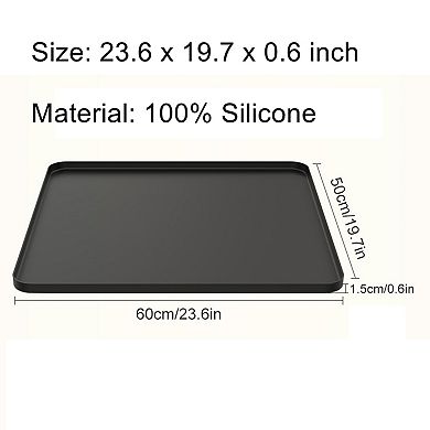 Under Sink Silicone Mat with Raised Edge 23.6" x 19.7" Waterproof