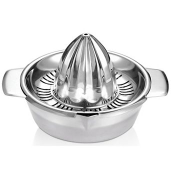Stainless Steel Hand Juicer Reamer Rotation Press with Strainer & 10oz Bowl