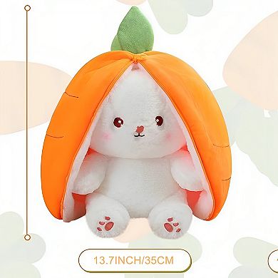 Bunny Stuffed Animal Reversible Cuddle Bunny Stuffed, Bunny Transformed Rabbit Plush Doll