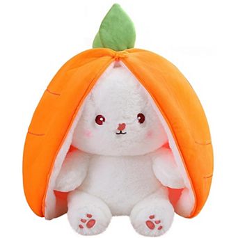 Bunny Stuffed Animal Reversible Cuddle Bunny Stuffed, Bunny Transformed Rabbit Plush Doll