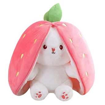 Bunny Stuffed Animal Reversible Cuddle Bunny Stuffed, Bunny Transformed Rabbit Plush Doll