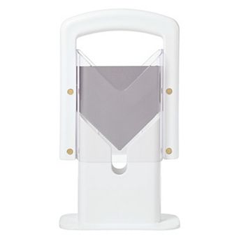 Original Universal Bagel Guillotine Slicer, White 9.25 in