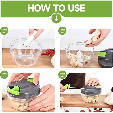 Hand Pull String Manual Food Processor Vegetable Chopper