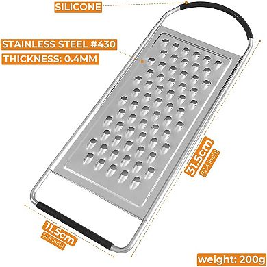 Stainless Steel Flat Grater Extra Coarse Handheld
