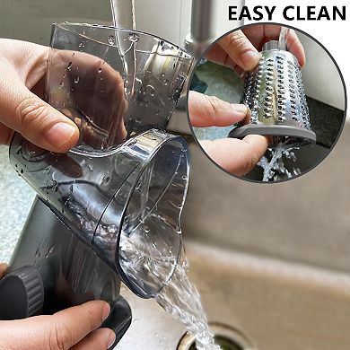 Rotary Cheese Grater Kitchen Shredder with 3 Blades