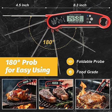 Digital Meat Thermometer Waterproof Instant Read