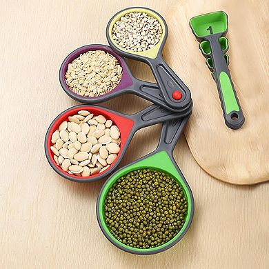 Silicone Measuring Cups & Spoons Collapsible Set of 8