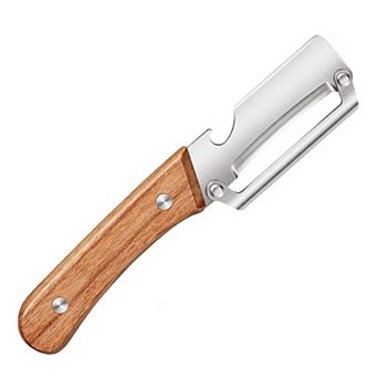 Premium Multi-Functional Fruit & Vegetable Peeler with Wooden Handle