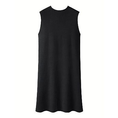 Women's Open Front Sleeveless Long Knit Cardigan Vest Loose Sweater