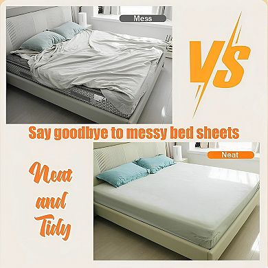 Lock Bed Sheet Holders for All Sheet Sizes - 4 Pack, Secure Bed Sheets Firmly in Place