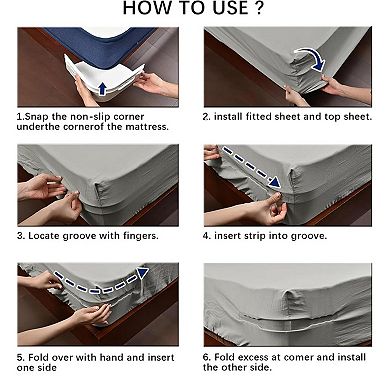Lock Bed Sheet Holders for All Sheet Sizes - 4 Pack, Secure Bed Sheets Firmly in Place