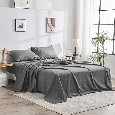 DOZ 100% Organic Percale Cotton Pillowcase Set, Hotel Crisp Cool, Breathable