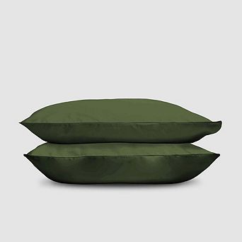 DOZ 100% Organic Percale Cotton Pillowcase Set, Hotel Crisp Cool, Breathable