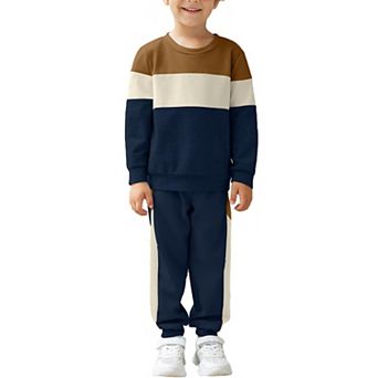 Arshiner Boys Crewneck Sweatshirt And Sweatpants Set Fall Outfit For Kids